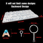 111PCS/Set DIY Mirror Silicone Pendant Mold, Crystal Epoxy Key Pendant Set, 111 PCS/Set