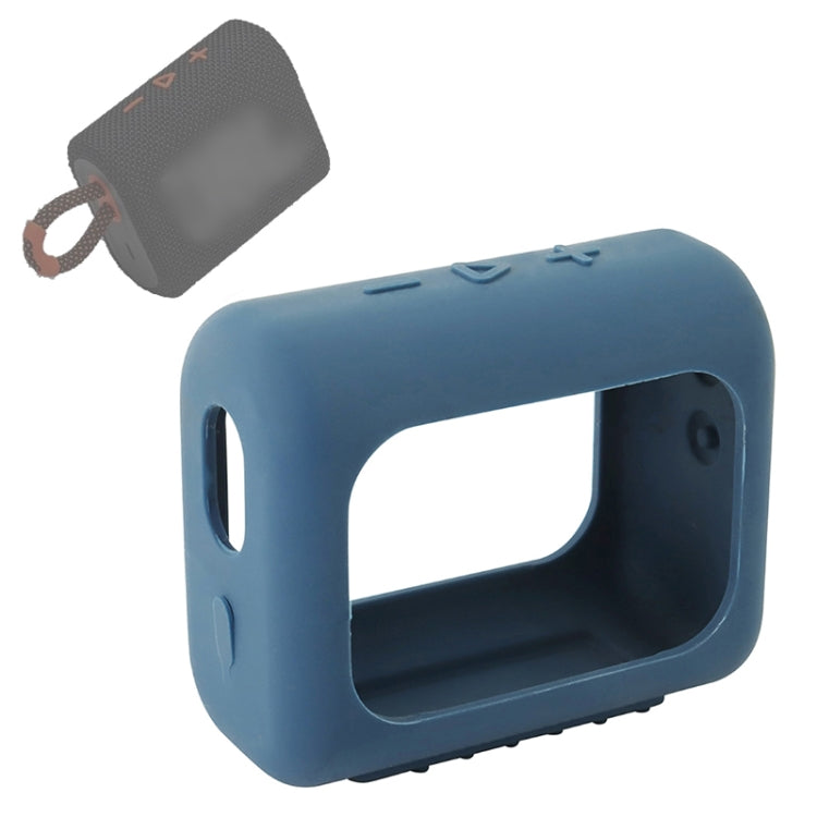 غطاء سيليكون واقي محمول لمكبر صوت بلوتوث JBL GO3 مع مشبك، أحمر، أسود، رمادي فضي، برتقالي، أزرق داكن، أخضر نعناعي، أخضر عسكري