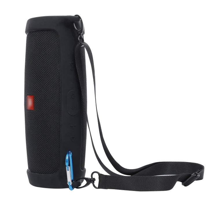غطاء سيليكون واقي محمول لمكبر صوت بلوتوث JBL Charge 4 مع حزام كتف ومشبك، وردي، أحمر، أزرق، أسود، رمادي فضي، برتقالي، أخضر نعناعي، أزرق بحري