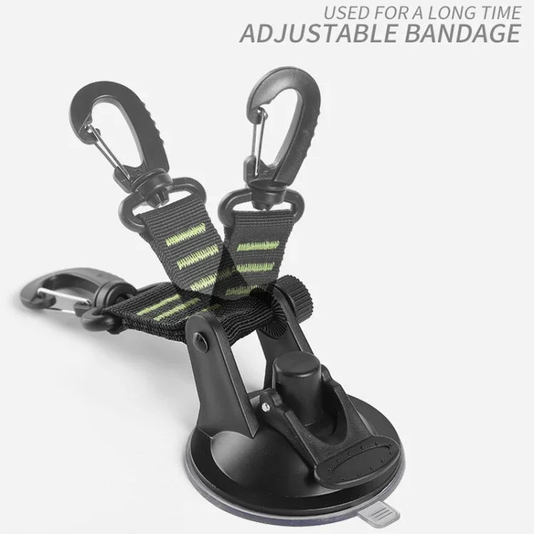 3 PCS Car Tent Suction Cup Home Users Outside Travel Portable Suction Cup Hook, Round Carabiner