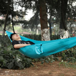 Outdoor Hammock Camping Nylon Single Swing, Random Color Delivery, 0.9x2.45m Random Color