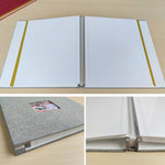 10 Inch 20 Pages/40P Cloth Photo Album Self-Adhesive DIY Laminated Photo Album, Red, Green, Ginger Yellow, Gray
