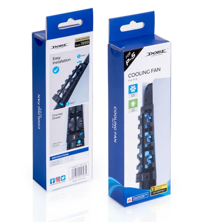 مروحة تبريد خلفية بلو راي مضيفة لجهاز PS5 من DOBE TP5-1523، TP5-1523