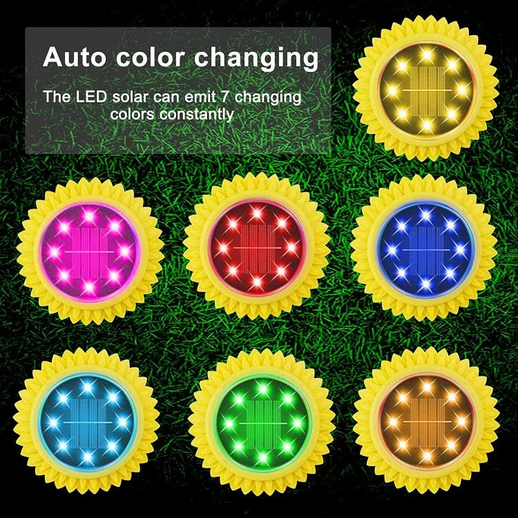 2 PCS 8 LEDs Solar Petals Buried Lamp Waterproof Garden Lawn Light, Specification:, Purple Lily (White Light), Purple Lily (Warm Light), Purple Lily (Colorful Light), Red Rose (White Light), Red Rose (Warm Light), Red Rose (Colorful Light)