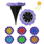 2 PCS 8 LEDs Solar Petals Buried Lamp Waterproof Garden Lawn Light, Specification:, Purple Lily (White Light), Purple Lily (Warm Light), Purple Lily (Colorful Light), Red Rose (White Light), Red Rose (Warm Light), Red Rose (Colorful Light)