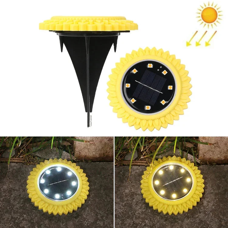 2 PCS 8 LEDs Solar Petals Buried Lamp Waterproof Garden Lawn Light, Specification:, Purple Lily (White Light), Purple Lily (Warm Light), Purple Lily (Colorful Light), Red Rose (White Light), Red Rose (Warm Light), Red Rose (Colorful Light)