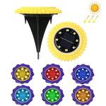 2 PCS 8 LEDs Solar Petals Buried Lamp Waterproof Garden Lawn Light, Specification:, Purple Lily (White Light), Purple Lily (Warm Light), Purple Lily (Colorful Light), Red Rose (White Light), Red Rose (Warm Light), Red Rose (Colorful Light)
