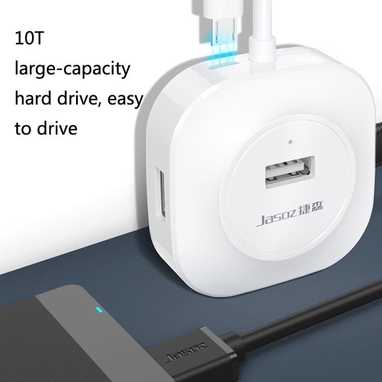 محطة إرساء USB2.0 عالية السرعة من Jasoz بأربعة منافذ 1 إلى 4، أسود 0.3م، أسود 0.5م، أسود 1.2م، أبيض 0.3م، أبيض 0.5م، أبيض 1.2م