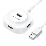 محطة إرساء USB2.0 عالية السرعة من Jasoz بأربعة منافذ 1 إلى 4، أسود 0.3م، أسود 0.5م، أسود 1.2م، أبيض 0.3م، أبيض 0.5م، أبيض 1.2م
