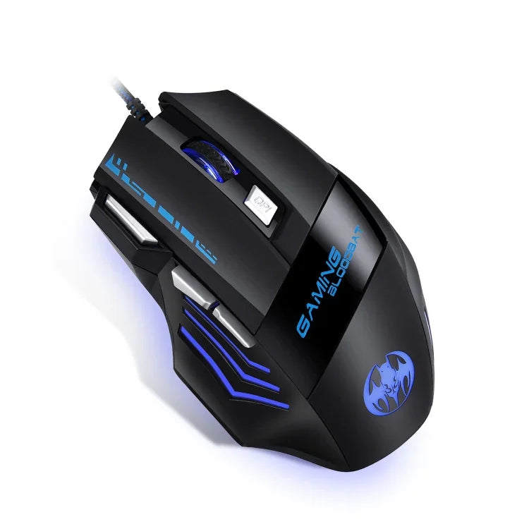 ماوس ألعاب GAMING BLOODBAT GM02 سلكي USB بأزرار 7 وأضواء تنفسية رقمية