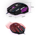 ماوس ألعاب GAMING BLOODBAT GM02 سلكي USB بأزرار 7 وأضواء تنفسية رقمية