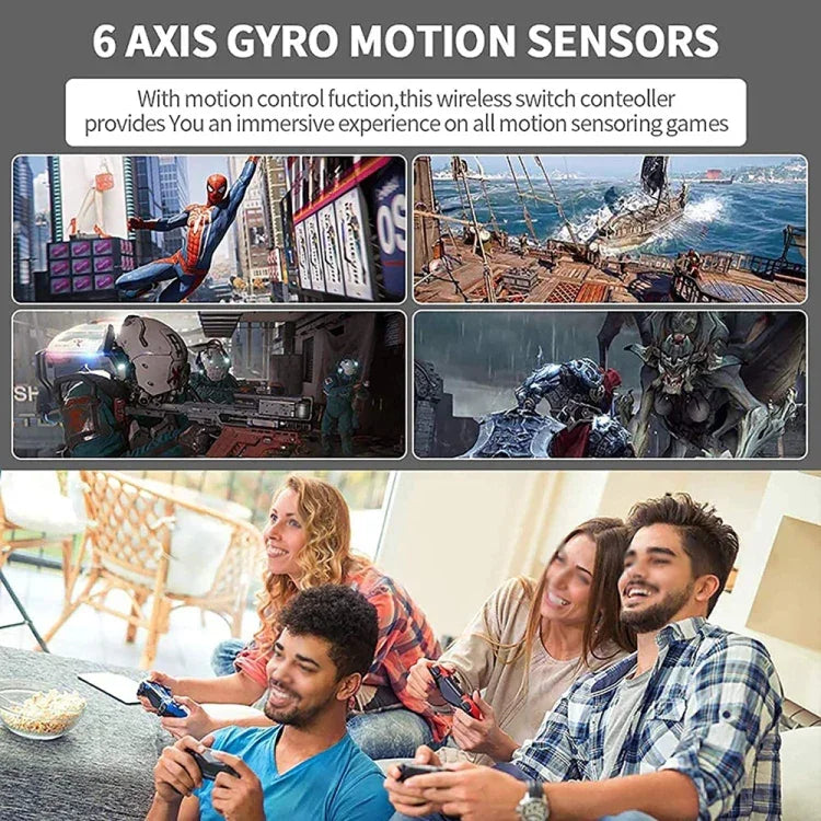 يد تحكم لاسلكية مع خاصية التنبيه لجهاز Nintendo Switch/Android/IOS/PC، الطراز: S818 أخضر وأسود