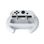 DOBE مقابض يسرى ويمينية لعجلة القيادة لجهاز Switch OLED / Switch، المواصفات: أبيض (2 قطع/حزمة)، أسود (2 قطع/حزمة)، أحمر + أزرق (2 قطع/حزمة)