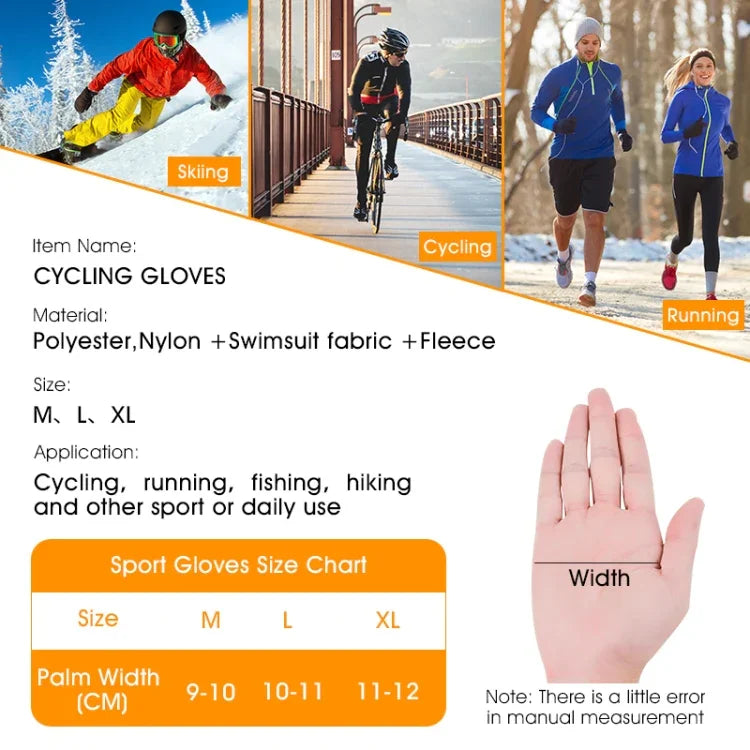 قفازات تزلج دافئة من الصوف لفصل الشتاء WEST BIKING YP0211220، سيليكون مضاد للانزلاق، قفازات ركوب، M, L, XL
