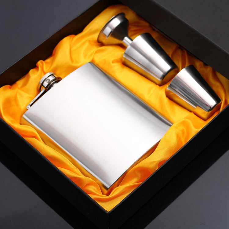 طقم قارورة خصر محمولة من الفولاذ المقاوم للصدأ مع قمع كأس نبيذ، 7OZ أصفر متقشر، 7OZ رمادي متقشر، 7OZ جاك أصفر متقشر، 7OZ جاك رمادي متقشر، 7OZ جاك أسود أساسي