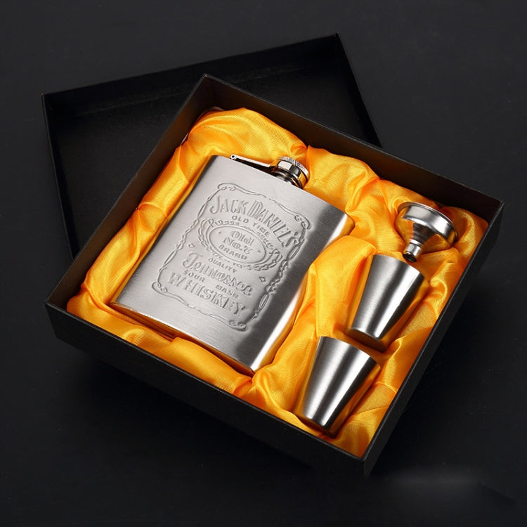 طقم قارورة خصر محمولة من الفولاذ المقاوم للصدأ مع قمع كأس نبيذ، 7OZ أصفر متقشر، 7OZ رمادي متقشر، 7OZ جاك أصفر متقشر، 7OZ جاك رمادي متقشر، 7OZ جاك أسود أساسي