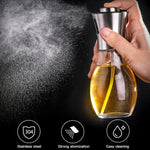 زجاجة زجاجية من الفولاذ المقاوم للصدأ، وعاء زيت توابل للشواء، بخاخ زيت، إبريق حقن الزيت، زجاجة رش الزيت