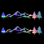 2 PCS D-791 Mountain Forest Car Sticker SUV Off-Road Vehicle Body Sticker Rear Windshield Car Sticker