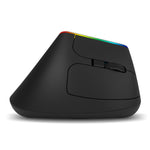DELUX M618C فأرة عمودية لاسلكية بلوتوث RGB بدقة 1600 DPI، 6 أزرار، وضع مزدوج، M618C (أبيض)، M618C (أسود)