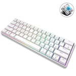 LEAVEN K28 لوحة مفاتيح ميكانيكية للألعاب والمكتب، 61 مفتاح، RGB، بلوتوث + سلكي، وضع مزدوج، طول الكابل: 1.5م، محاور خضراء (أبيض)، محاور خضراء (أزرق)، محاور خضراء (وردي)، محاور حمراء (أبيض)، محاور حمراء (أزرق)، محاور حمراء (وردي)، محاور شاي (أبيض)
