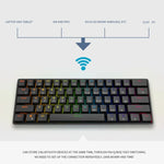 LEAVEN K28 لوحة مفاتيح ميكانيكية للألعاب والمكتب، 61 مفتاح، RGB، بلوتوث + سلكي، وضع مزدوج، طول الكابل: 1.5م، محاور خضراء (أبيض)، محاور خضراء (أزرق)، محاور خضراء (وردي)، محاور حمراء (أبيض)، محاور حمراء (أزرق)، محاور حمراء (وردي)، محاور شاي (أبيض)