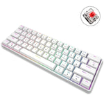 LEAVEN K28 لوحة مفاتيح ميكانيكية للألعاب والمكتب، 61 مفتاح، RGB، بلوتوث + سلكي، وضع مزدوج، طول الكابل: 1.5م، محاور خضراء (أبيض)، محاور خضراء (أزرق)، محاور خضراء (وردي)، محاور حمراء (أبيض)، محاور حمراء (أزرق)، محاور حمراء (وردي)، محاور شاي (أبيض)
