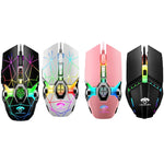 LEAVEN فأرة ألعاب ميكانيكية مكتبية سلكية USB، 7 أزرار، 4000 DPI، RGB، طول الكابل: 1.5م، S30 أسود، S30 أبيض، S30 وردي، S10 أسود
