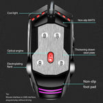 LEAVEN فأرة ألعاب ميكانيكية مكتبية سلكية USB، 7 أزرار، 4000 DPI، RGB، طول الكابل: 1.5م، S30 أسود، S30 أبيض، S30 وردي، S10 أسود