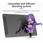 لوحة رقمية VEIKK VK1060PRO للرسم باليد، لوحة رسم إلكترونية يمكن توصيلها بالهاتف المحمول، VK1060PRO
