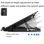 ICE COOREL N106 Laptop Base Adjustment Radiator Dual-Fan Notebook Cooling Bracket, Standard Version (Blue Light), Luxury Version (Knight Dark), Luxury Version (Ivory White), Luxury Version (Sea Blue), Flagship Version (Knight Black)                    ...