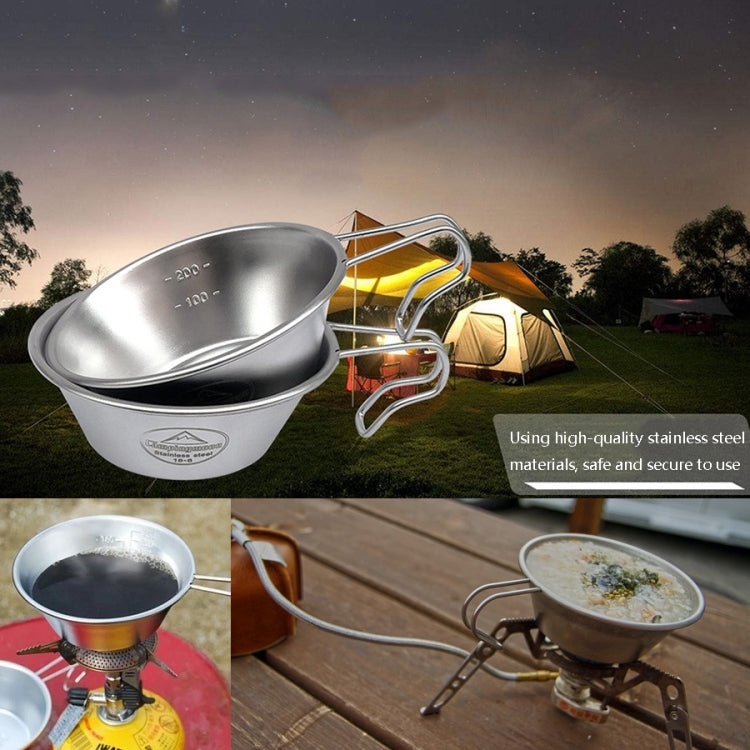 وعاء من الفولاذ المقاوم للصدأ سميك محمول للتخييم من Campingmoon S220، أدوات مائدة متعددة الأغراض للتخييم