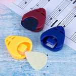 100 قطعة صندوق تخزين من ABS لأوتار الجيتار، توصيل ألوان عشوائية، صندوق أوتار على شكل قلب، صندوق أوتار مثلثي كبير