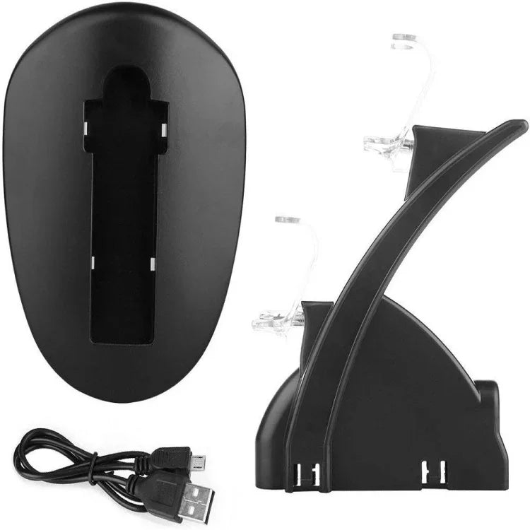 قاعدة شحن وحدة تحكم LED مزدوجة USB لمحطة شحن PS4 لجهاز سوني بلايستيشن 4 PS4 / PS4 Pro / PS4 Slim، لجهاز PS4 / PS4 Pro / PS4 Slim