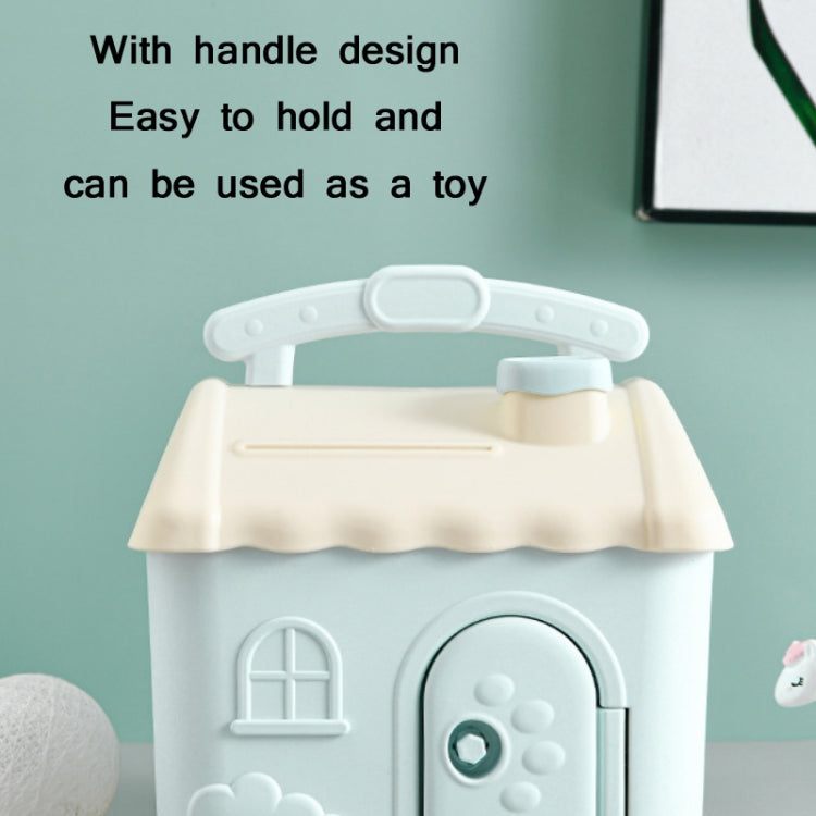 Children Cartoon Desired Storage Piggy Bank, Small House Blue, Small House Pink