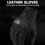 قفازات ركوب دراجات نارية من الجلد GHOST RACING GR-ST06، قابلة للتنفس، تعمل على شاشة اللمس، مضادة للسقوط، قفازات دراجة نارية، M, L, XL