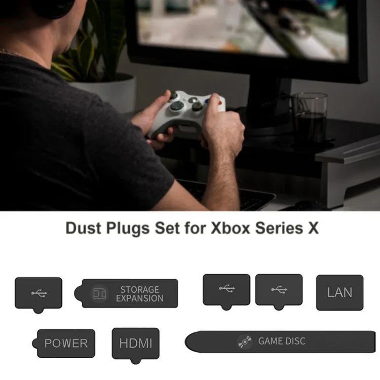 طقم حماية ضد الغبار لجهاز XBOX Series S/X، سدادة غبار، النمط: الإصدار العادي، الإصدار الفاخر