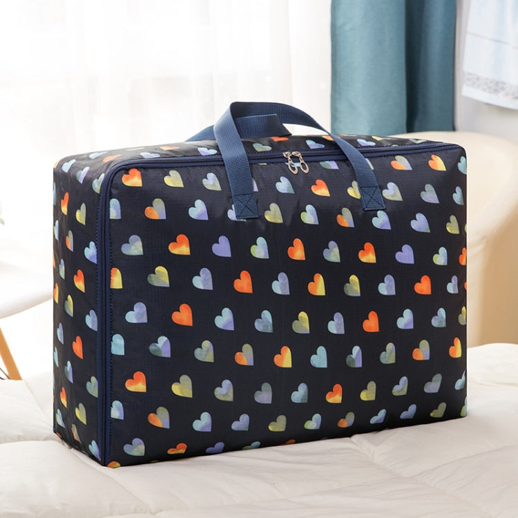 Oxford Cloth Quilt Moisture-Proof & Waterproof Storage Bag Zipper Portable Moving Luggage Bag, 70x50x30cm