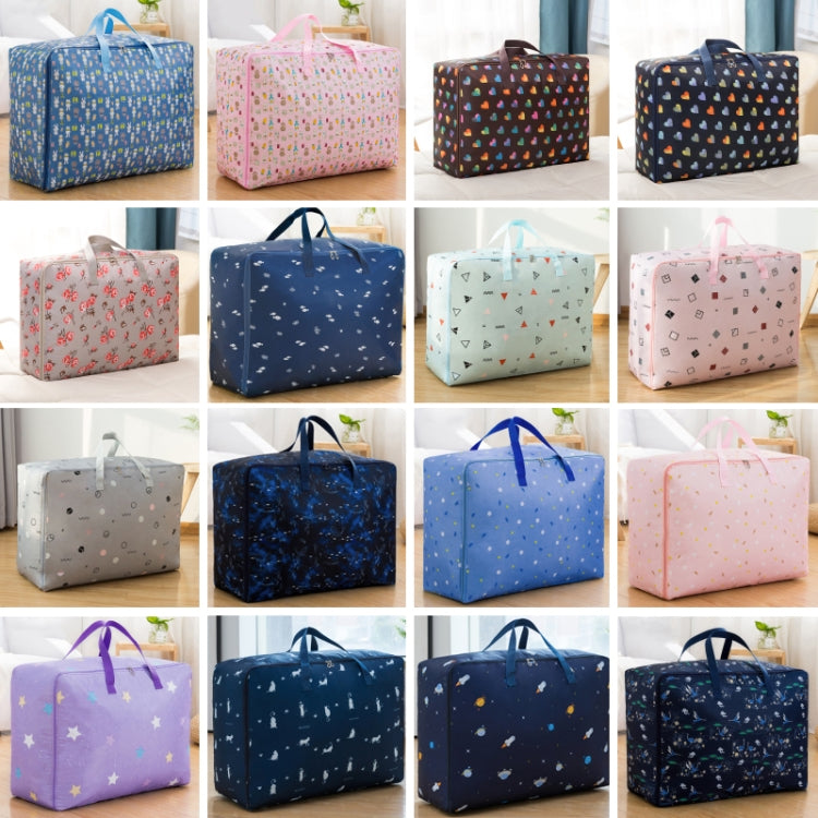 Oxford Cloth Quilt Moisture-Proof & Waterproof Storage Bag Zipper Portable Moving Luggage Bag, 70x50x30cm