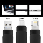 قرص يو-ديسك معدني 3 في 1 USB 3.0 + 8 بن + USB-C / تايب-سي للهواتف والكمبيوتر، 8 جيجابايت، 16 جيجابايت، 32 جيجابايت، 64 جيجابايت