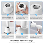 Universal Hair Diffuser Adaptable For Blow Dryers with Rotatable Design Curly Hair Large Wind Hood, White, Black