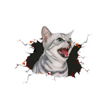 4 PCS 3D Simulation Animal Personality Car Stickers Glass Car Door Scratches Decorative Occlusion Stickers, Dog Head 2, Cat Style 1, Cat Style 2, Cat Style 4, Cat Style 5, Cat Style 6
