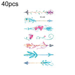 40 قطعة ملصقات وشم صغيرة منعشة مقاومة للماء، RC-445، RC-446، RC-447، RC-448، RC-449، RC-451، RC-452، RC-453، RC-454، RC-455، RC-456، RC-457