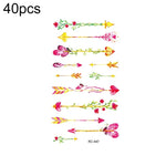 40 قطعة ملصقات وشم صغيرة منعشة مقاومة للماء، RC-445، RC-446، RC-447، RC-448، RC-449، RC-451، RC-452، RC-453، RC-454، RC-455، RC-456، RC-457