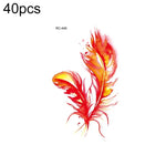 40 قطعة ملصقات وشم صغيرة منعشة مقاومة للماء، RC-445، RC-446، RC-447، RC-448، RC-449، RC-451، RC-452، RC-453، RC-454، RC-455، RC-456، RC-457