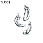 40 قطعة ملصقات وشم صغيرة منعشة مقاومة للماء، RC-445، RC-446، RC-447، RC-448، RC-449، RC-451، RC-452، RC-453، RC-454، RC-455، RC-456، RC-457