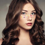 10 قطع ملصقات وشم وجه مهرجان موسيقي مقاومة للماء بطباعة ساخنة، VS-001، VS-002، VS-003، VS-004، VS-005، VS-006، VS-007، VS-008، VS-009، VS-010