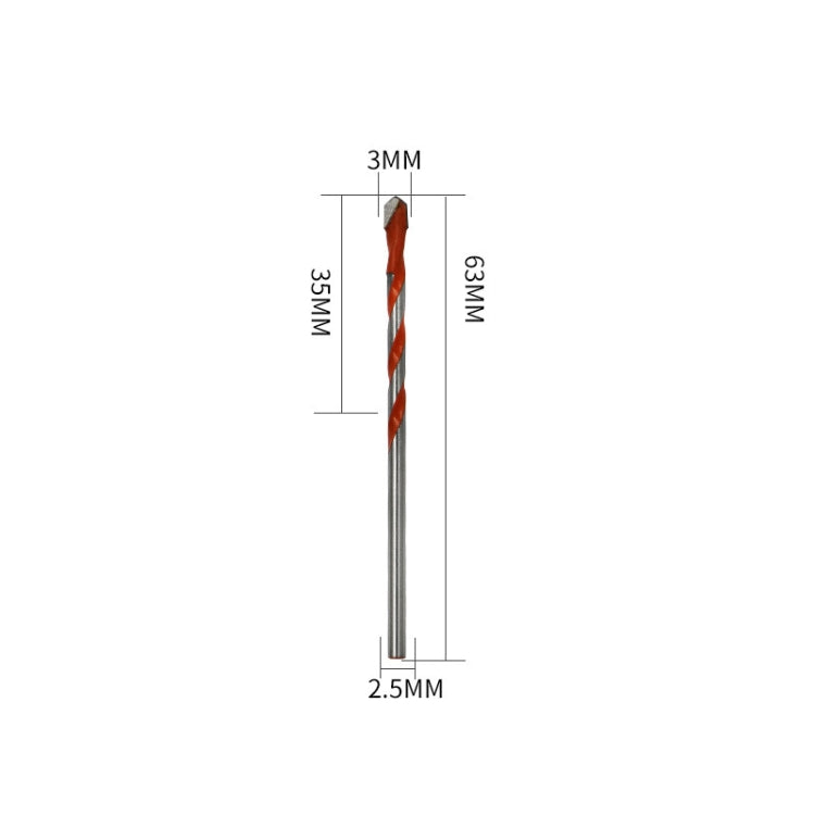 Ceramic Triangle Handle Metal Flashlight Drill Bit, Size: 3mm, 3mm, 4mm, 5mm, 6mm, 8mm, 10mm, 12mm