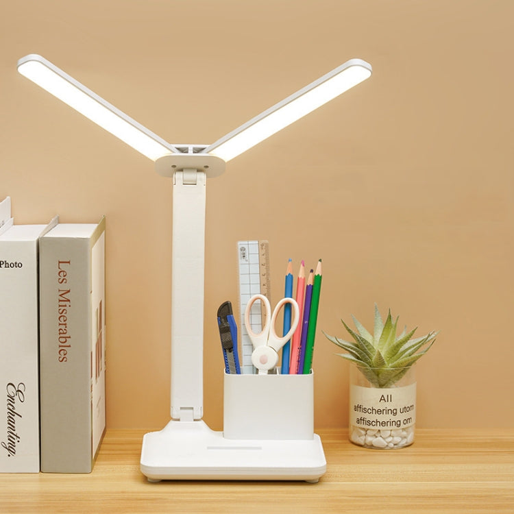 مصباح مكتب LED مزدوج الرأس قابل للشحن، الطراز: نسخة قابس + كابل، قابل لإعادة الشحن 3600 مللي أمبير + كابل، قابل لإعادة الشحن 4000 مللي أمبير + كابل