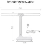 مصباح مكتب LED مزدوج الرأس قابل للشحن، الطراز: نسخة قابس + كابل، قابل لإعادة الشحن 3600 مللي أمبير + كابل، قابل لإعادة الشحن 4000 مللي أمبير + كابل