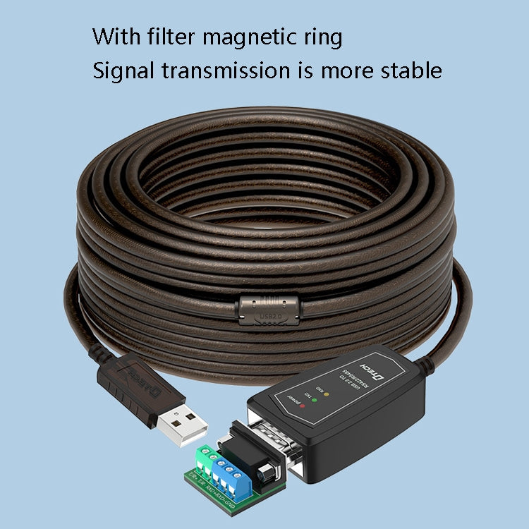 كابل تحويل USB إلى RS485 / RS422 من DTECH DT-5019، شريحة FT232، الطول: 0.5م، 1.5م
